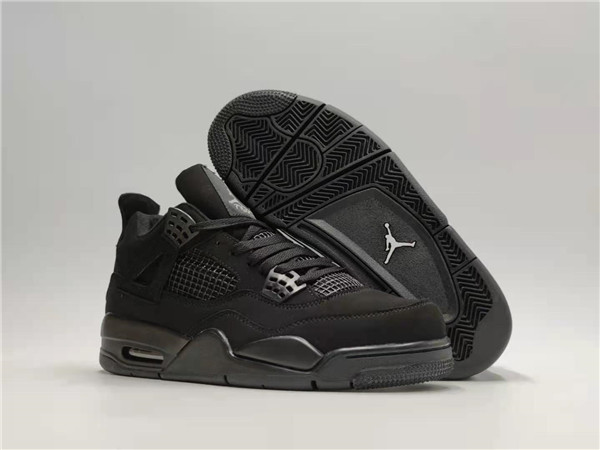 Men's Hot Sale Running weapon Air Jordan 4 Black Shoes 089